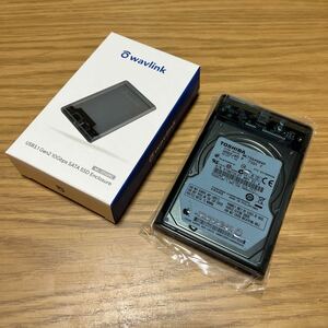 ケース新品！USB3.1 Gen2 750GB ポータブル HDD