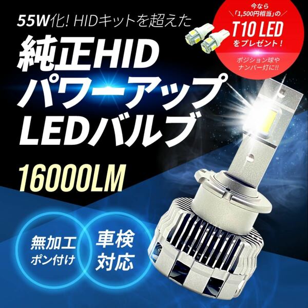 HIDより明るい□ エスティマ / ACR / GCR 50系 D4S 光量アップ 純正 HID パワーアップ LEDヘッドライト