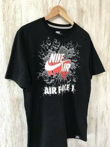 239☆【NIKE AIR FORCE1 プリントTシャツ】NIKE ナイキ エアフォースワン XL 黒