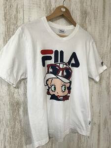 380☆【ベティちゃん コラボTシャツ】FILA フィラ ベティブープ M 白