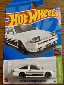 ホットウィール　トヨタ　ハチロク　AE 86 SPRINTER TRUENO スプリンター トレノ　APEX 白 ドリフト 峠　街道 レーサー 未開封　新品　絶版