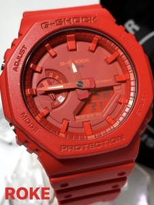 新品 G-SHOCK Gショック ジーショック カシオ CASIO 正規品 腕時計 アナデジ腕時計 多機能腕時計 ウォッチ 八角形フォルム レッド