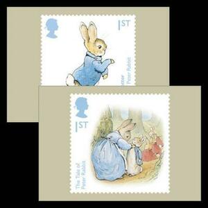 ポストカード ピーターラビット Peter Rabbit 11種 2016年 切手デザイン イギリス 英国 Royal Mail 封筒と解説書をプレゼント