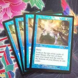 【No.8971】MTG　時を越えた探索/Dig Through Time　Foil プロモーションカード