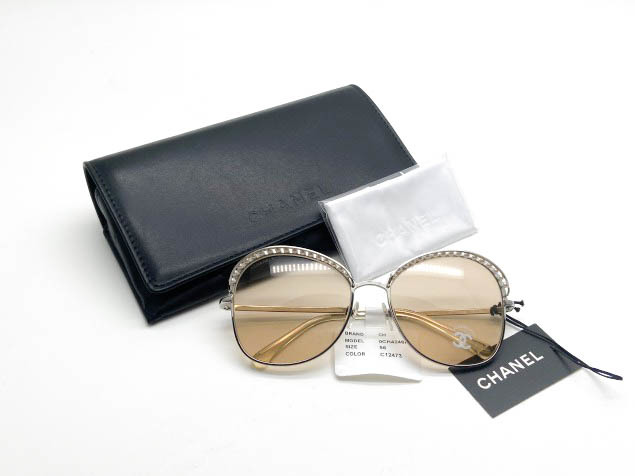 ブランドショッパー付き CHANEL クリアカラー シャネル サングラス