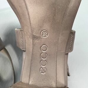 ecco エコー サンダル レザー 39 24.5cm ベージュ レディース 靴 シューズ 本革の画像8