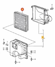 Porsche ポルシェ 911スピードスター 9114K用 エアフィルター_画像2