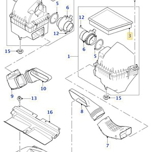 JAGUAR ジャガー XF JB3VA用 エアフィルター 左右セットの画像2