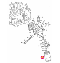 VW ゴルフ3 1HABF用 オイルフィルター Volkswagen フォルクスワーゲン_画像2