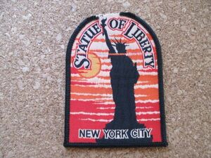 【難あり】70s ニューヨーク NEW YORK CITY STATUE OF LIBERTY 自由の女神 ワッペン/Vintage観光patchesスーベニア土産アップリケUSAパッチ