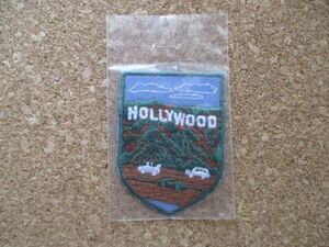 80s ハリウッド HOLLYWOOD 刺繍ワッペン/俳優カリフォルニアVintage観光MOVIEビンテージ映画PATCHESスーベニア土産アップリケUSAパッチ