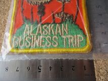 80s ALASKAN BUSINESS TRIP アラスカ シロクマ 刺繍ワッペン/熊くまビンテージ旅行ジョークVintageクマ小屋スーベニア土産USAアップリケ_画像10