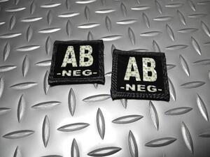 ＜期間限定＞☆Reflective luminous AB NEG Patch☆血液型 パッチ