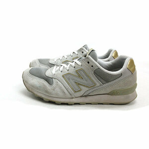 a■【22.5cm】ニューバランス/NEW BALANCE WR996HA スエード スニーカー 白/LADIES/3【中古】