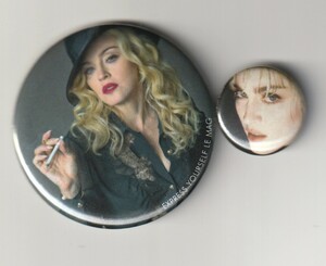 MADONNA　マドンナ 　フランス製 EXPRESS YOURSELF LE MAG 特典用 缶バッジ 　２個セット　