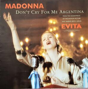 MADONNA　マドンナ　Don't Cry for Me Argentina　UK製 貴重 ポスター