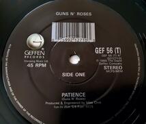 美盤　Guns N' Roses　ガンズ・アンド・ローゼズ　Patience　UK盤 12” シングルレコード 　：　RSO MI 3032_画像3
