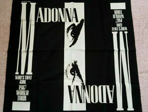 新品未使用　マドンナ　MADONNA　Who's That Girl World Tour 1987　オフィシャル・ツアーグッズ　バンダナ