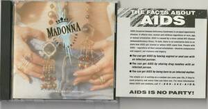 良盤　MADONNA　マドンナ　Like A Prayer　US盤 CD アルバム　＋　“The Facts About AIDS" シート付き