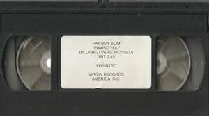 Fatboy Slim Fatboy Slim хвалите вас (размытая версия пересмотрена) US Virgin Records American VHS Video Tape