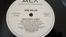 美盤　Kim Wilde　キム・ワイルド　Breakin' Away (Matt Darey REMIXES)　UK盤 貴重盤 12” シングルレコード_画像3