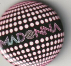MADONNA　マドンナ　Confessions on a Dancefloor　2005年 US製 オフィシャル 非売品 缶バッジ　：　ディスコ ボール デザイン