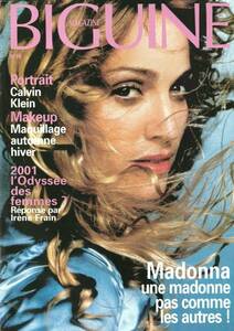 MADONNA　マドンナ　表紙雑誌　BIGUINE (1998)　フランス 雑誌　：　表紙 ＋ 記事　：　RAY OF LIGHT