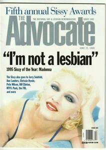 MADONNA　マドンナ　表紙雑誌 　The Advocate (1995)　US雑誌　表紙＋記事　：　Bedtime Stories