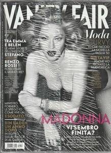 新品　MADONNA　マドンナ　表紙雑誌 　Vanity Fair　2012年　イタリア雑誌　：　表紙＋記事