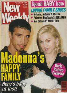 MADONNA　マドンナ　表紙雑誌　NEW WEEKLY　1996年11月4日号　オーストラリア雑誌