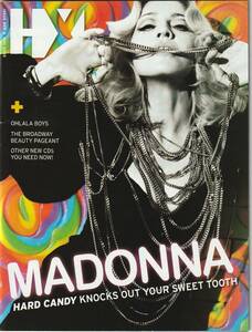 MADONNA　マドンナ　表紙雑誌 HX (2008) 　US雑誌　　表紙＋記事