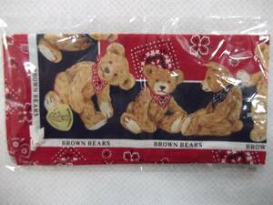 ハンカチ Brown Baers 約42×41cm 日本製 綿100％ C-OS 2926【くま柄クマ柄熊柄ベア柄】