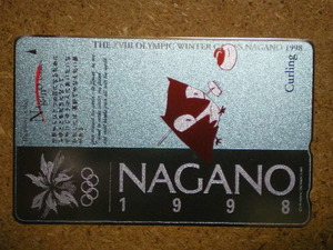 naga・271-3870　カーリング　銀箔　スノーレッツ　長野オリンピック　長野五輪　未使用　50度数　テレカ