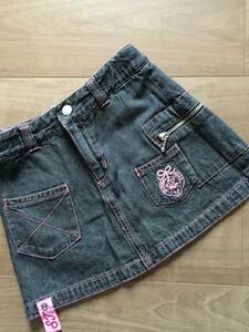 ST Shirley Temple Denim юбка 120 USED чёрный / ③