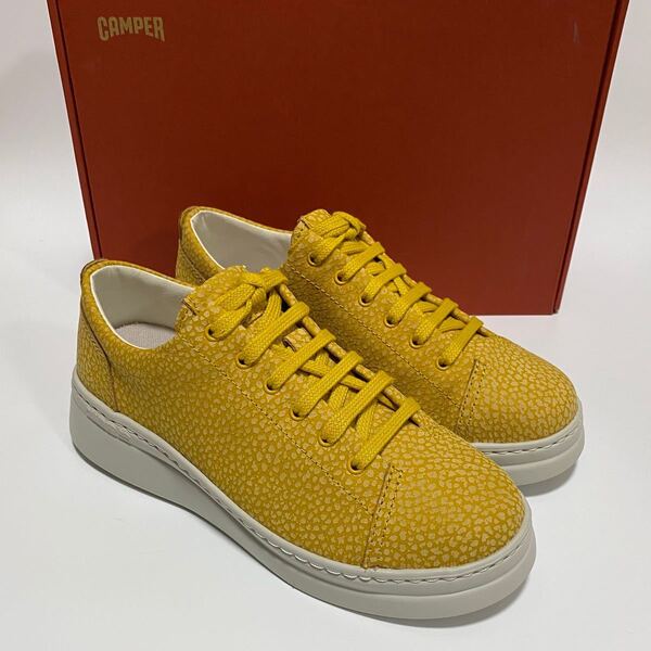 新品 Camper カンペール Runner Up レザースニーカー イエロー
