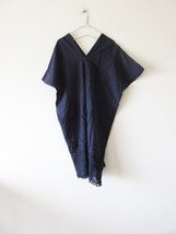 NATIVE VILLAGE / ネイティブヴィレッジ NO.3 LACE EMBROIDERY Vネックラインワンピース NAVY * レディース_画像1