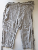 2019SS evam eva / エヴァムエヴァ E191T168 cotton linen easy wrap pants GRAY 2 * コットン リネン ラップパンツ 巻きパンツ_画像3