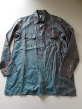 2021 dosa / ドーサ silk pocket shirt 1 BLUE GREEN * 長袖 シルク シャツ ブラウス レディース_画像3