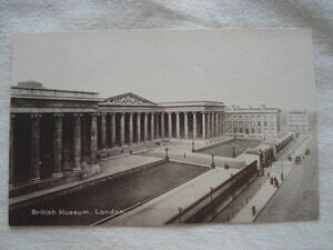 【絵葉書1枚】 British Museum, London /M&L Ltd /NATIONAL SERIES No.1 /ヴィンテージ 大英博物館 美術館 都市 街 建築 ハガキ20-18