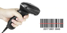 バーコードリーダー スキャナー BarCode Reader USB 有線 POSシステム用_画像1