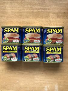 【新品未開封】SPAM　スパム　ポーク　レギュラー　減塩　6缶　バラエティーセット　BBQ　保存食10 