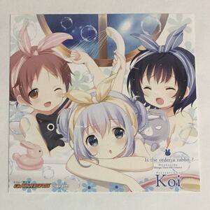 ご注文はうさぎですか？ ３巻のゲーマーズ特典 イラストカード / 検索 チノ マヤ メグ お風呂