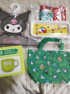  Sanrio goods set rare tote bag mug loose sale possible black mi Chan tablecloth hanger tray Kitty 