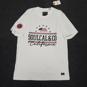 新品タグ付き　SoulCal & Co　ホワイト　半袖Tシャツ　コットン メンズ 　カリフォルニア　Mサイズ