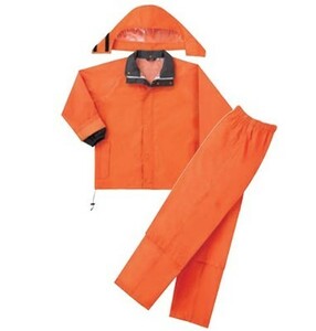  Bick Inaba special price *.. rubber strongest rainsuit bellows n mega [ orange *L size ] whole surface oks cloth. goods, prompt decision 3600 jpy!