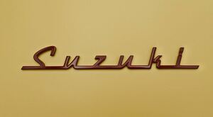 Suzuki SUZUKI writing brush chronicle body original handmade nameplate ( autograph emblem ) dark red 