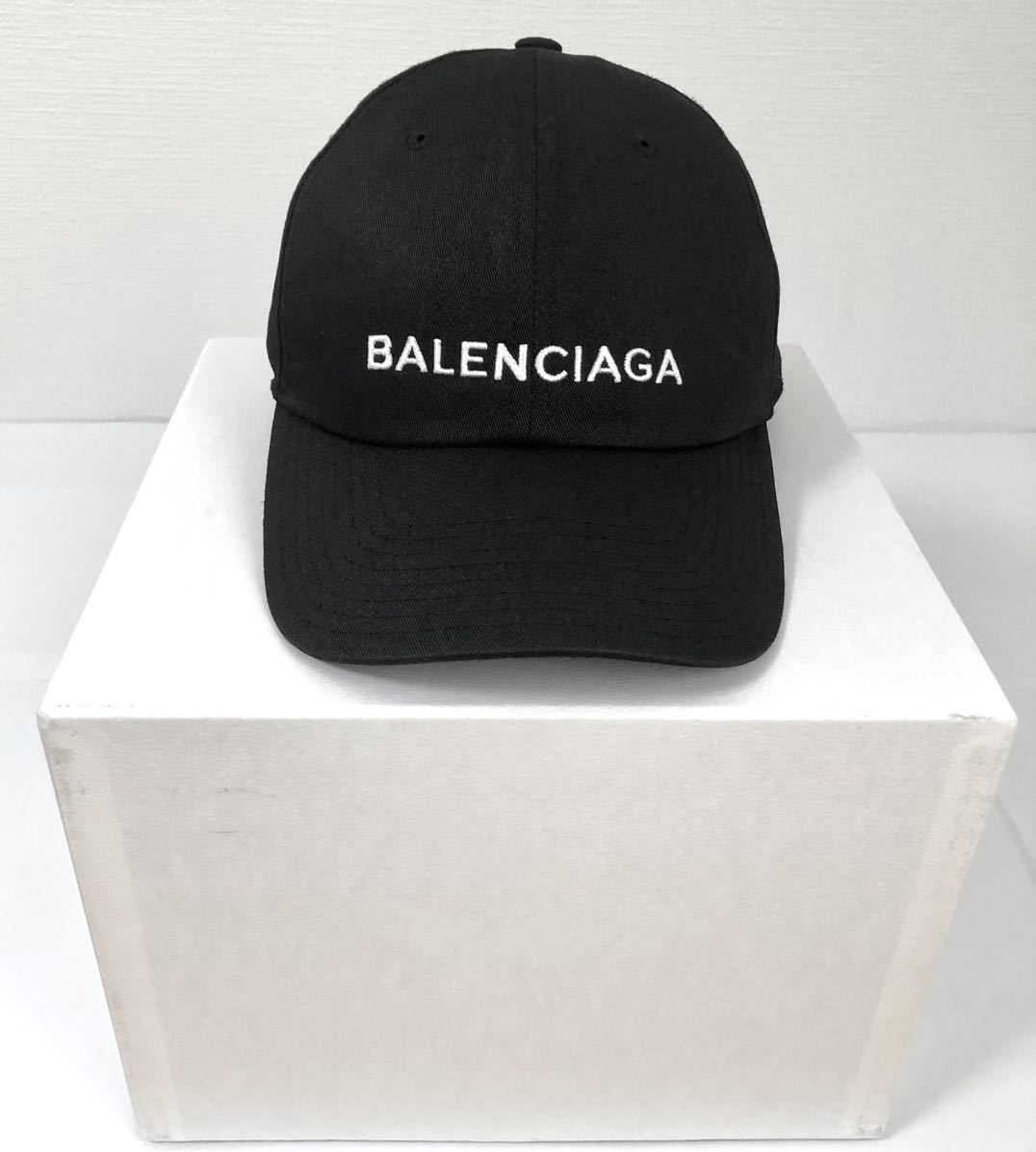 オフライン販売 【美品】バレンシアガ ロゴ キャップ 帽子 希少 黒 キャップ