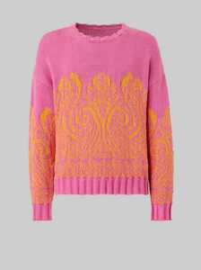 ETRO] Etro men's ja card braided knitted sweater pink 