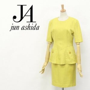 ◆jun ashida/ジュンアシダ 半袖 トップス＆スカート セットアップ イエローグリーン系 7