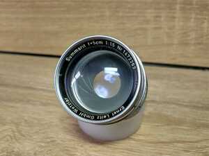 leica レンズ Summarit 5cm f1.5 単焦点レンズ ライカMマウント 外観良好 ピントリングOK 絞り羽根 ジャンク品 要メンテナンス品